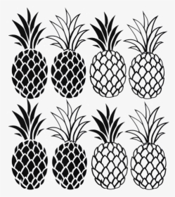 Black And White Pineapple Png, Transparent Png, Free Download