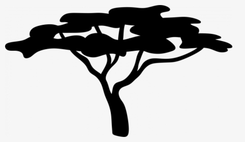 African Savannah Tree Silhouette, HD Png Download, Free Download