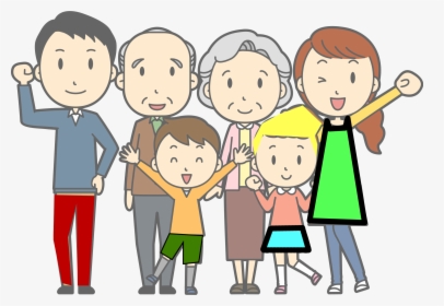 Transparent Family Members Clipart - Family With Grandparents Clipart, HD Png Download, Free Download