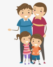 Same Sex Family Cartoon Clipart , Png Download - Same Sex Family Cartoon, Transparent Png, Free Download