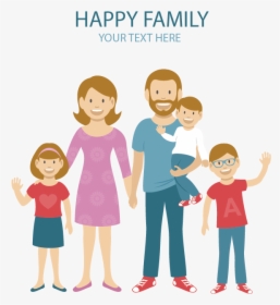 Family Cartoon Child Illustration - Cartoon Family Transparent Background, HD Png Download, Free Download