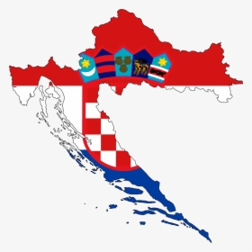 Croatia Map With Flag, HD Png Download, Free Download