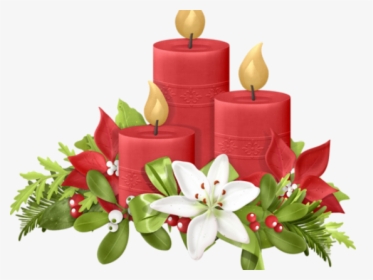 Poinsettia Clipart Christmas Candle Light - Vintage Christmas Free Clip Art, HD Png Download, Free Download