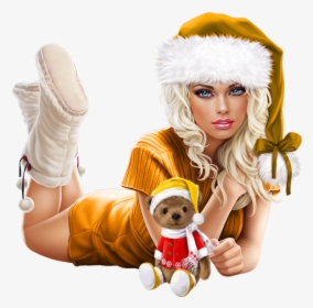 Tubes Femmes Noel Christmas Girls Xmas Png - Christmas Femmes Tubes Png, Transparent Png, Free Download