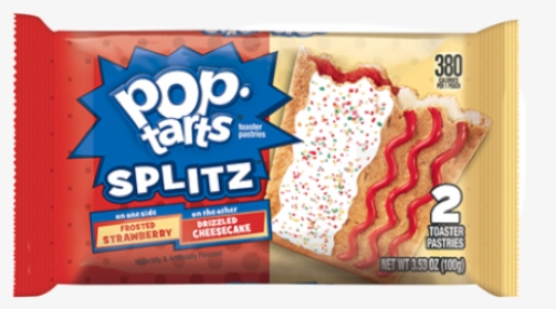 Poptarts Splitz Strwbry-cheesecake 2pk - Pop Tarts Splitz Frosted Strawberry & Cheesecake, HD Png Download, Free Download