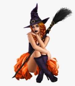 Halloween,femmes Witch Art - Portable Network Graphics, HD Png Download, Free Download
