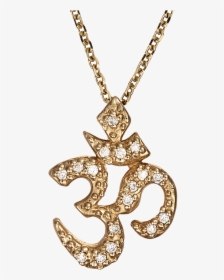 Om Pave Pendant 74 Y90 - Png Locket Chain, Transparent Png, Free Download