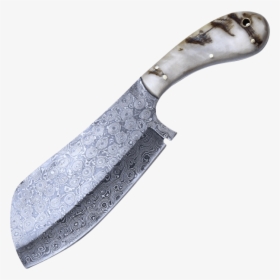 Damascus Steel Cleaver - Hunting Knife, HD Png Download, Free Download