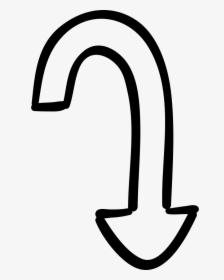 Curved Downward Arrow, HD Png Download, Free Download