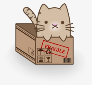 Catgirl Drawing Anime Kitten - Cat In A Box Anime, HD Png Download, Free Download
