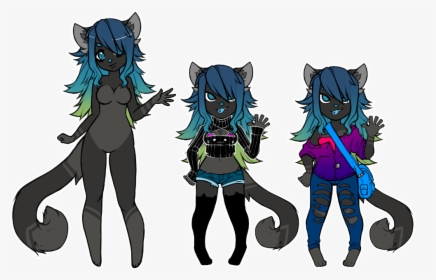Anthro Cat Girl Auction - Anthro Anime Cat Girl, HD Png Download, Free Download