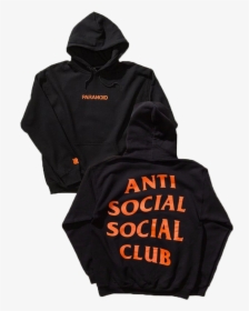 Anti Social Social Club X Undefeated Paranoid Hoodie - Hoodie, HD Png Download, Free Download