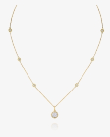 Roberto Coin Pave Circle Pendant With Diamond Station - Necklace, HD Png Download, Free Download