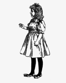 Vintage Girl Artwork Illustration Images - Victorian Girl Illustration, HD Png Download, Free Download