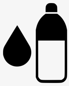 Clip Art,bottle,plastic Bottle,black And White,water, HD Png Download, Free Download