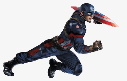Капитан Америка Png - Captain America Civil War Jumping, Transparent Png, Free Download