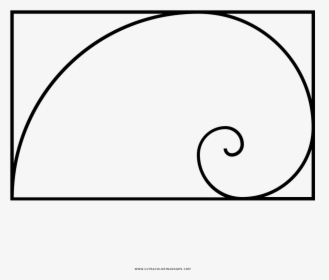 Golden-spiral Coloring Page - Circle, HD Png Download, Free Download