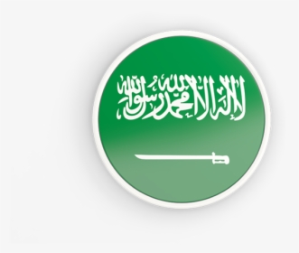 Round Icon With White Frame - Saudi Arabia Flag Png, Transparent Png, Free Download