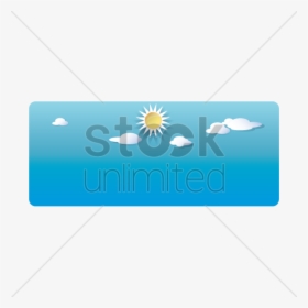 Sky With Sun And Clouds Vector Clipart 1523183 Stock - Graphic Design, HD Png Download, Free Download