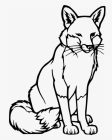 Clip Art Black And White Fox, HD Png Download, Free Download