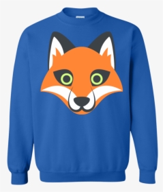Fox Face Emoji Sweatshirt - Crew Neck, HD Png Download, Free Download