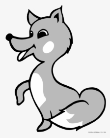 Grayscale Fox Animal Free Black White Clipart Images - Animals Clipart Transparent, HD Png Download, Free Download