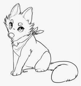 Lines Free Use Fox Wolf Cub By Rinermai - Feral Fox Furry Base, HD Png Download, Free Download