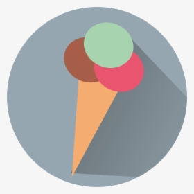 Icon, Ice Cream, Ice, Dessert, Desserts, Knob - Circle Ice Cream Png, Transparent Png, Free Download