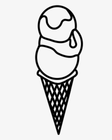 Ice Cream Cones Drawing Sorbet Cucurucho - Ice Cream Cone Png Line Drawing, Transparent Png, Free Download