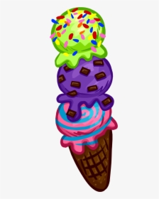 Club Penguin Wiki - Penguin With Ice Cream, HD Png Download, Free Download