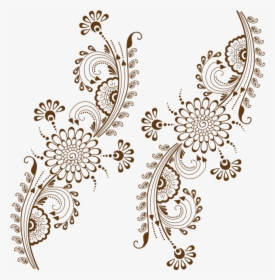 Transparent Vintage Ornament Png - Floral Pattern Mehndi Design, Png Download, Free Download