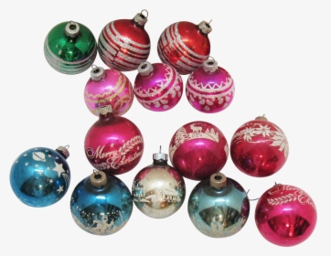 Vintage 15 Christmas Tree Glass Ornaments 1950-60s - Christmas Ornament, HD Png Download, Free Download