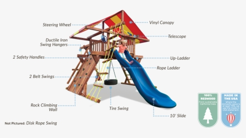 Transparent Rope Ladder Png - Playset Without Swings, Png Download, Free Download