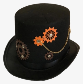 Adult Steam Punk Hat With Cogs And Chains Accessories, - Fedora, HD Png Download, Free Download