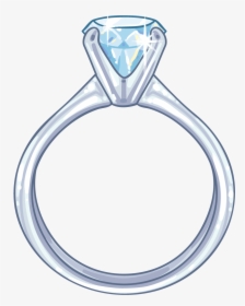 Wedding Ring Drawing Png Clipart , Png Download - Diamond Ring Drawing, Transparent Png, Free Download