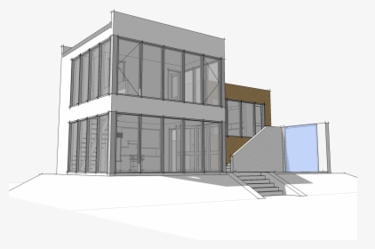 Loft Like Contemporary - Modern Beach House Plan, HD Png Download, Free Download