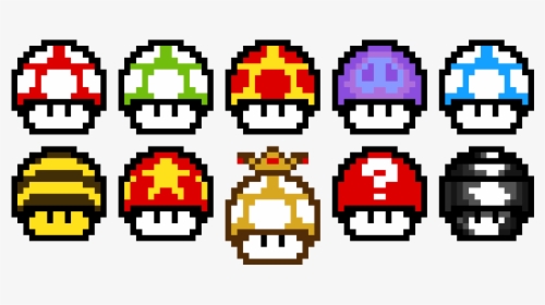 Super Mario Mushroom 8 Bit, HD Png Download, Free Download