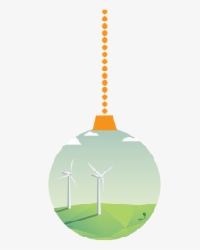 Christmas Ball Frame - Wind Turbine, HD Png Download, Free Download