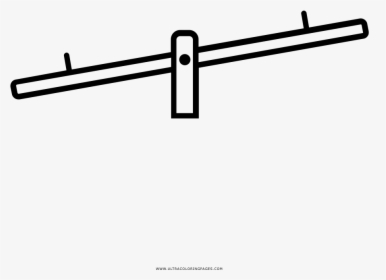 Seesaw Coloring Page - Monochrome, HD Png Download, Free Download