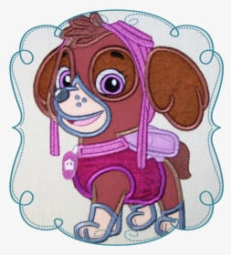 Transparent Paw Patrol Skye Png - Machine Embroidery Applique Paw Patrol Stickdatei, Png Download, Free Download