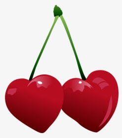 Cherry Pie Clip Art - Heart Cherry, HD Png Download, Free Download