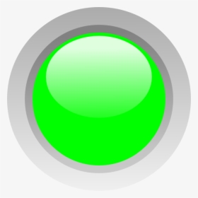 Green Circle Button Svg Clip Arts - Led Green, HD Png Download, Free Download