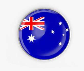 Round Button With Metal Frame - Australia Flag Circle Png, Transparent Png, Free Download