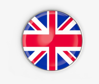 Round Button With Metal Frame - Union Jack Flag Png, Transparent Png, Free Download
