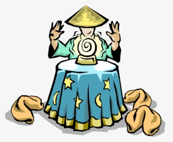 Vector Illustration Of Chinese Fortune Teller With - Chinese Fortune Teller Clipart, HD Png Download, Free Download