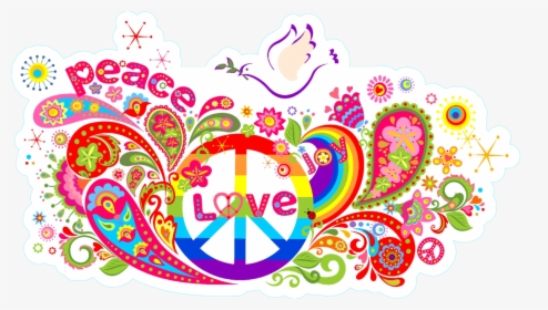 Colorful Hippie Explosion Sticker - Colorful T Shirt Design, HD Png Download, Free Download
