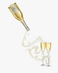 Prosecco Bottle And Glass Transparent, HD Png Download, Free Download