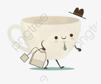 Coffee Bean Clipart Clear - Cute Tea Cup Draw, HD Png Download, Free Download