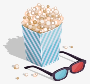 Cinéma, Popcorn, Png Transparent - Popcorn Animation Design, Png Download, Free Download