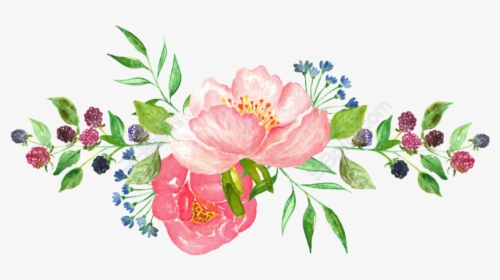 Transparent Watercolor Flowers - Transparent Flowers Png Watercolor, Png Download, Free Download